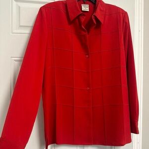 Allison Daley Red Button Down Shirt